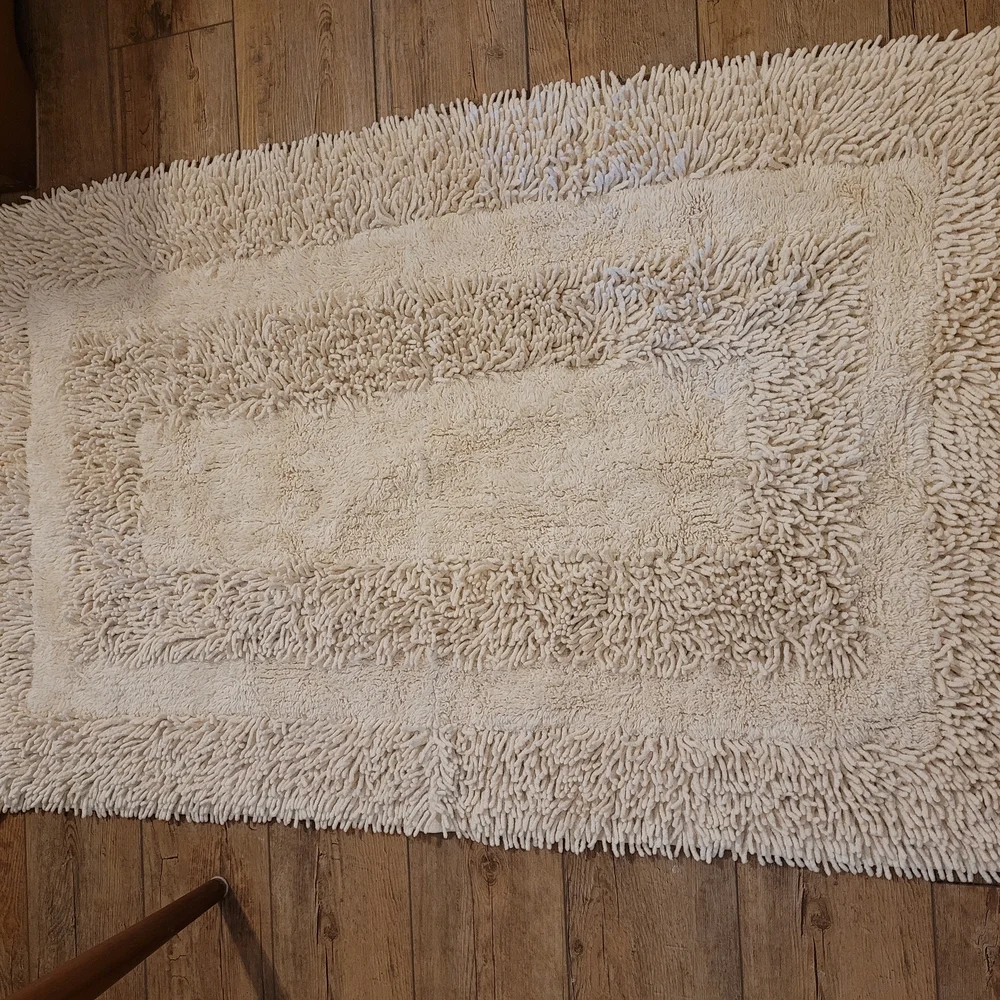 Plush Cream Shag Rug